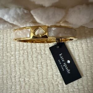kate spade Gold & Cream Enamel Spade Cutout Bangle
